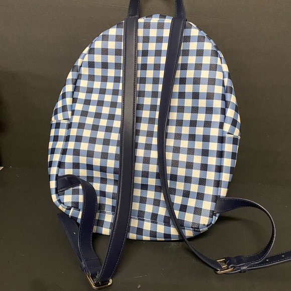 KATE SPADE CUTE ,  Gingham Blue and Cream Backpack Bag - Picture 7 of 9